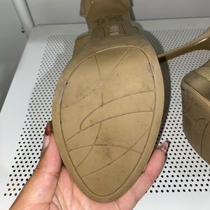 Gold, glittery high heels